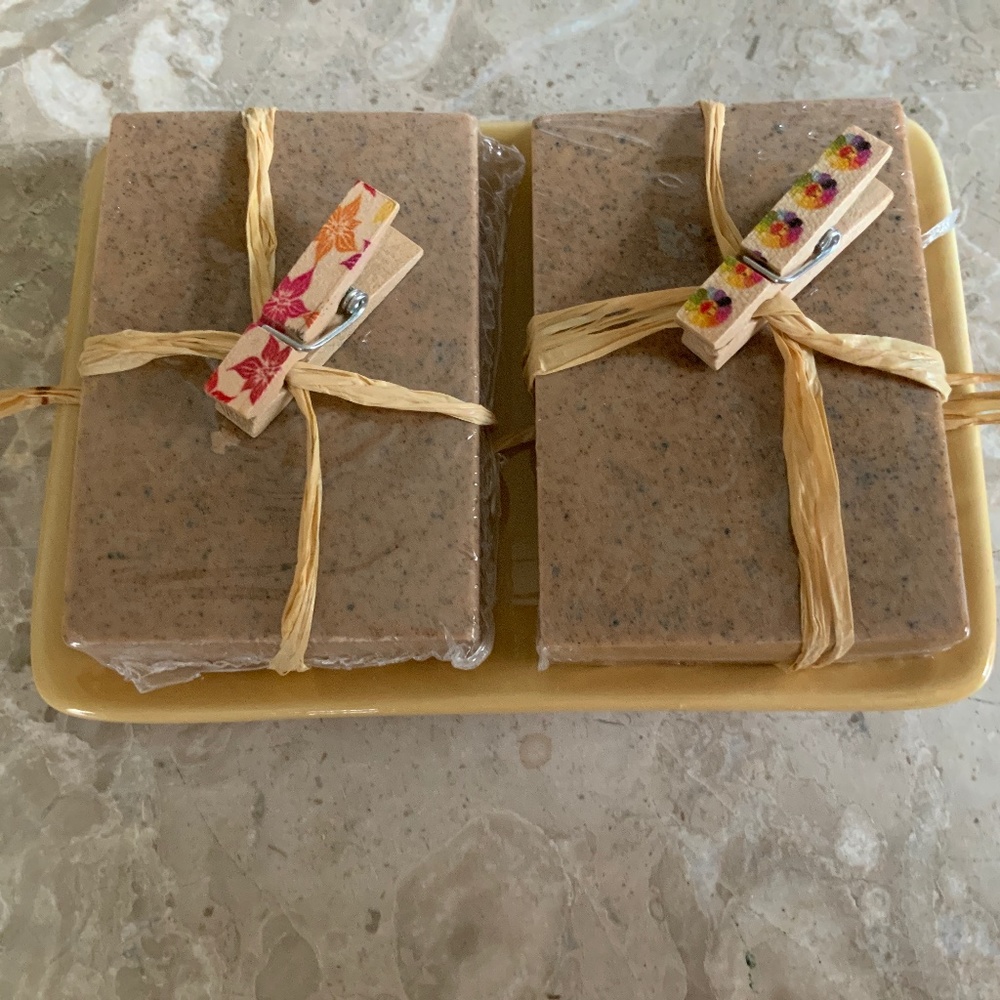 2 Pumpkin Spice Latte Soaps With Soap Dish